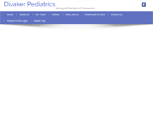 Tablet Screenshot of divakerpediatrics.com